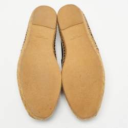 Saint Laurent Black Canvas Espadrilles Flats Size 44 