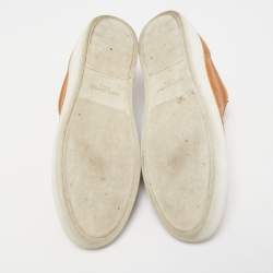 Saint Laurent Paris Brown Leather Low Top Sneakers Size 41