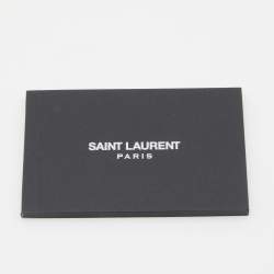 Saint Laurent Brown Leather Cassandre Flat Thong Sandals Size 43