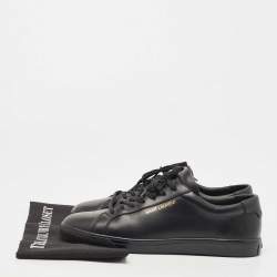 Pre Owned Saint Laurent Black Leather Andy Sneakers Size 43