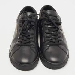 Pre Owned Saint Laurent Black Leather Andy Sneakers Size 43