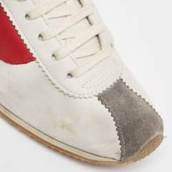 Saint Laurent Tricolor Leather and Suede Jay Star Sneakers Size 41