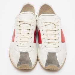 Saint Laurent Tricolor Leather and Suede Jay Star Sneakers Size 41