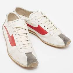 Saint Laurent Tricolor Leather and Suede Jay Star Sneakers Size 41