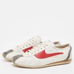 Saint Laurent Tricolor Leather and Suede Jay Star Sneakers Size 41