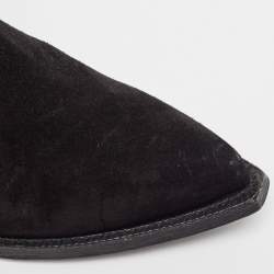 Saint Laurent Black Suede Ankle Boots Size 43.5