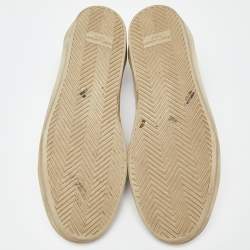 Pre Owned Saint Laurent White Leather Lace Up Sneakers Size 43