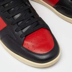 Saint Laurent Black/Red Leather SL-10H High Top Sneakers Size 45