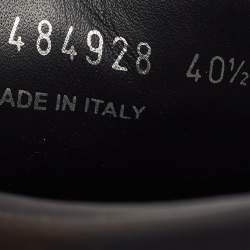 Pre Owned Saint Laurent Paris Black Leather Court Classic Lips Low Top Sneakers Size 40.5