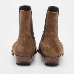 Saint Laurent Brown Suede Theo Chelsea Boots Size 40