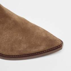 Saint Laurent Brown Suede Theo Chelsea Boots Size 40