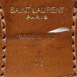 Pre Owned Saint Laurent Brown Suede Wyatt Chelsea Boots Size 42