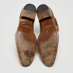 Pre Owned Saint Laurent Brown Suede Wyatt Chelsea Boots Size 42