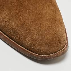 Pre Owned Saint Laurent Brown Suede Wyatt Chelsea Boots Size 42