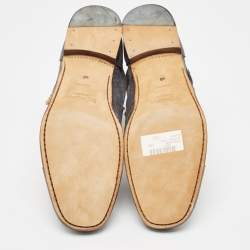 Saint Laurent Grey Suede Blake Jodhpur Ankle Boots Size 45