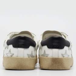 Saint Laurent White Leather Court Classic California Star Sneakers Size 41