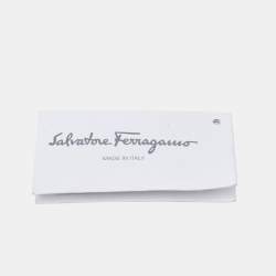 Pre Owned Salvatore Ferragamo Black/Brown Leather Cut to Size Reversible Gancini Belt