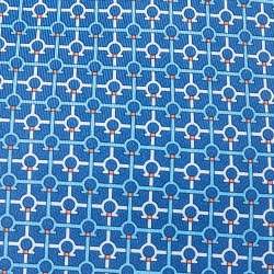 Pre Owned Salvatore Ferragamo Blue Printed Silk Tie