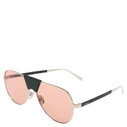 Salvatore Ferragamo Silver/Green SF220SL Aviator Sunglasses