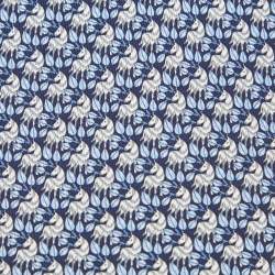 Pre Owned Salvatore Ferragamo Blue Print Silk Tie and Pocket Sqaure