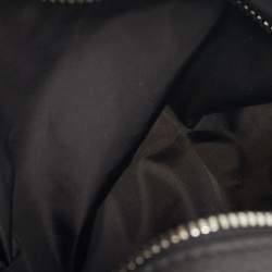 مملوكة مسبقًا Salvatore Ferragamo Black Gancini Embossed Leather Toiletry Pouch