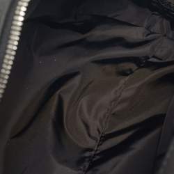 مملوكة مسبقًا Salvatore Ferragamo Black Gancini Embossed Leather Toiletry Pouch