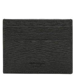 Pre Owned Salvatore Ferragamo Black Leather Card holder 