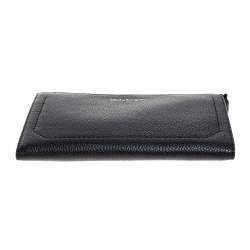 Pre Owned Salvatore Ferragamo Black Leather Zip Clutch