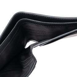 Salvatore Ferragamo Beige/Black Signature Coated Canvas Bifold Wallet