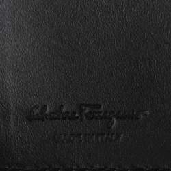 Salvatore Ferragamo Beige/Black Gancini Print Canvas Bifold Wallet