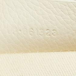 Salvatore Ferragamo Blue/Off White Leather Wristlet Pouch