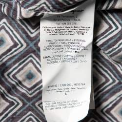 Pre Owned Salvatore Ferragamo Multicolored Geometric Printed Cotton Button Front Shirt L