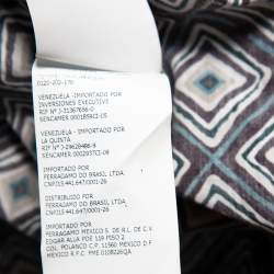 Pre Owned Salvatore Ferragamo Multicolored Geometric Printed Cotton Button Front Shirt L