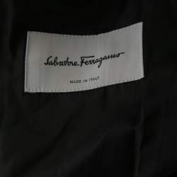 Salvatore Ferragamo Black Wool Single Breasted Blazer L