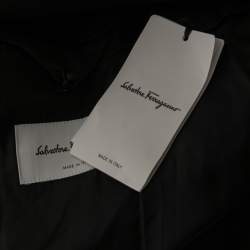 Salvatore Ferragamo Black Wool Single Breasted Blazer L