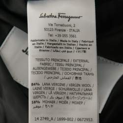 Salvatore Ferragamo Black Wool Single Breasted Blazer L
