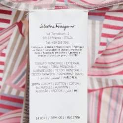 Salvatore Ferragamo Pink Sailboat Print Cotton Derby Fit Shirt L