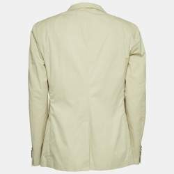 Salvatore Ferragamo Beige Cotton Single-Breasted Blazer XXL