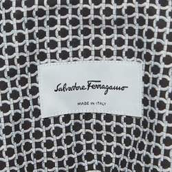 Pre Owned Salvatore Ferragamo Black Gancini Print Cotton Long Sleeve Shirt XL