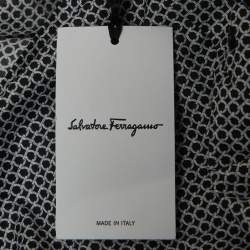 Pre Owned Salvatore Ferragamo Black Gancini Print Cotton Long Sleeve Shirt XL