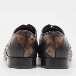 Salvatore Ferragamo Brown Ostrich Leather Oxfords Size 45