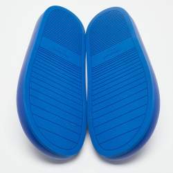 Salvatore Ferragamo Blue Leather Dolce Sandals Size 44