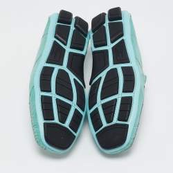 Salvatore Ferragamo Aqua Green Lizard Sardegna Loafers Size 41