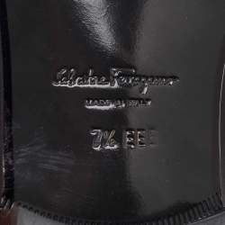 Pre Owned Salvatore Ferragamo Black Leather Slip On Loafers Size 41.5