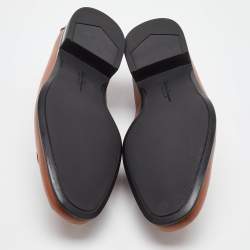 مملوكة مسبقًا Salvatore Ferragamo Brown Leather Gancini Penny Loafers Size 41.5