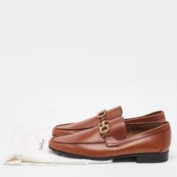 مملوكة مسبقًا Salvatore Ferragamo Brown Leather Gancini Penny Loafers Size 41.5