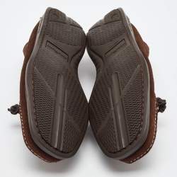 Salvatore Ferragamo Brown Suede Slip On Loafers Size 41.5