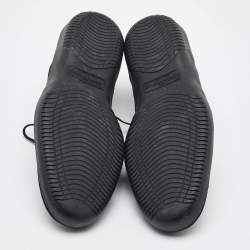 Pre Owned Salvatore Ferragamo Black Suede Lace Up Derby Size 41.5