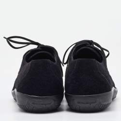 Pre Owned Salvatore Ferragamo Black Suede Lace Up Derby Size 41.5