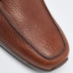 Salvatore Ferragamo Tan Leather Slip On Loafers Size 41.5